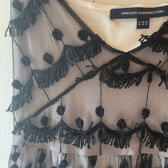 French Connection Tassel Beach Textures Maxi Dress in Black - Picture 4 of 4